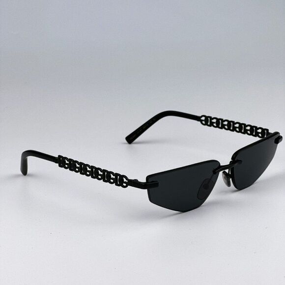 NEW D&G DG2301 01/87 Essentials Black Grey Rimless Rectangle Women Sunglasses - Picture 5 of 11